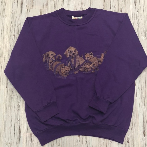 Vintage Sweaters - Northern Getaway Puppies Sweater